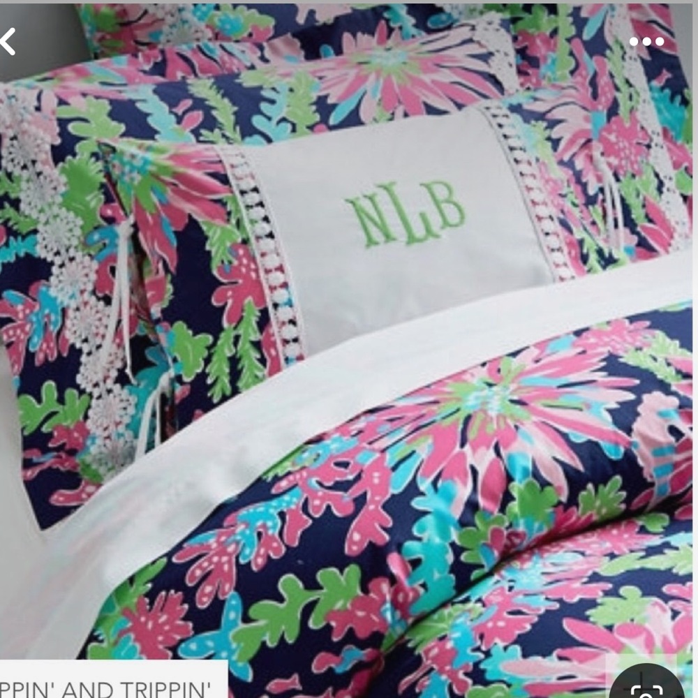 Lilly Pulitzer Garnet Hill Twin Duvet & Sham